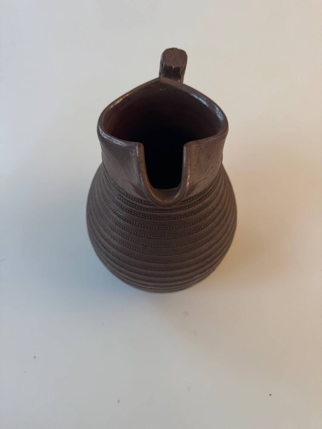 Large antique ceramic stoneware jug, glazed, 1950.