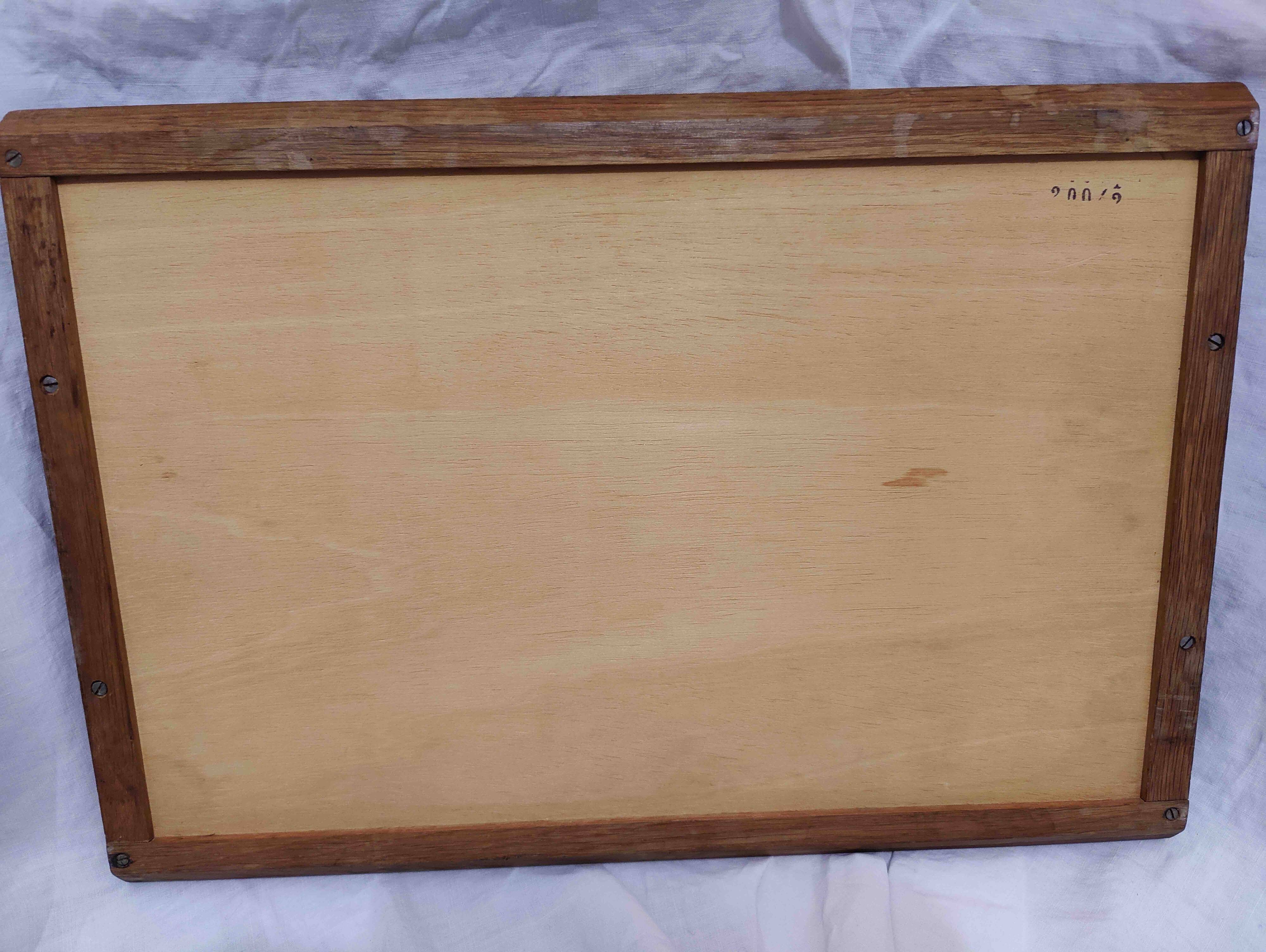 Woven wooden tray