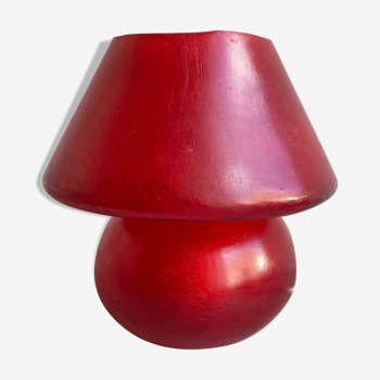 Large vintage fiberglass mushroom table lamp