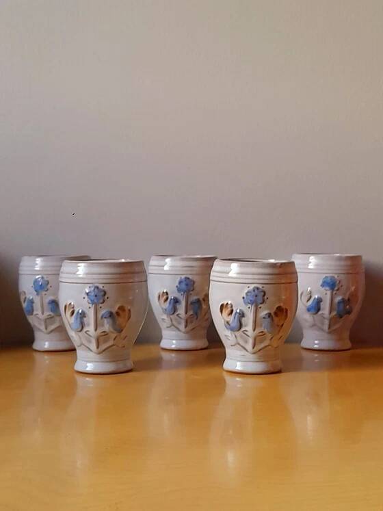 Van Melle ceramic bird mugs