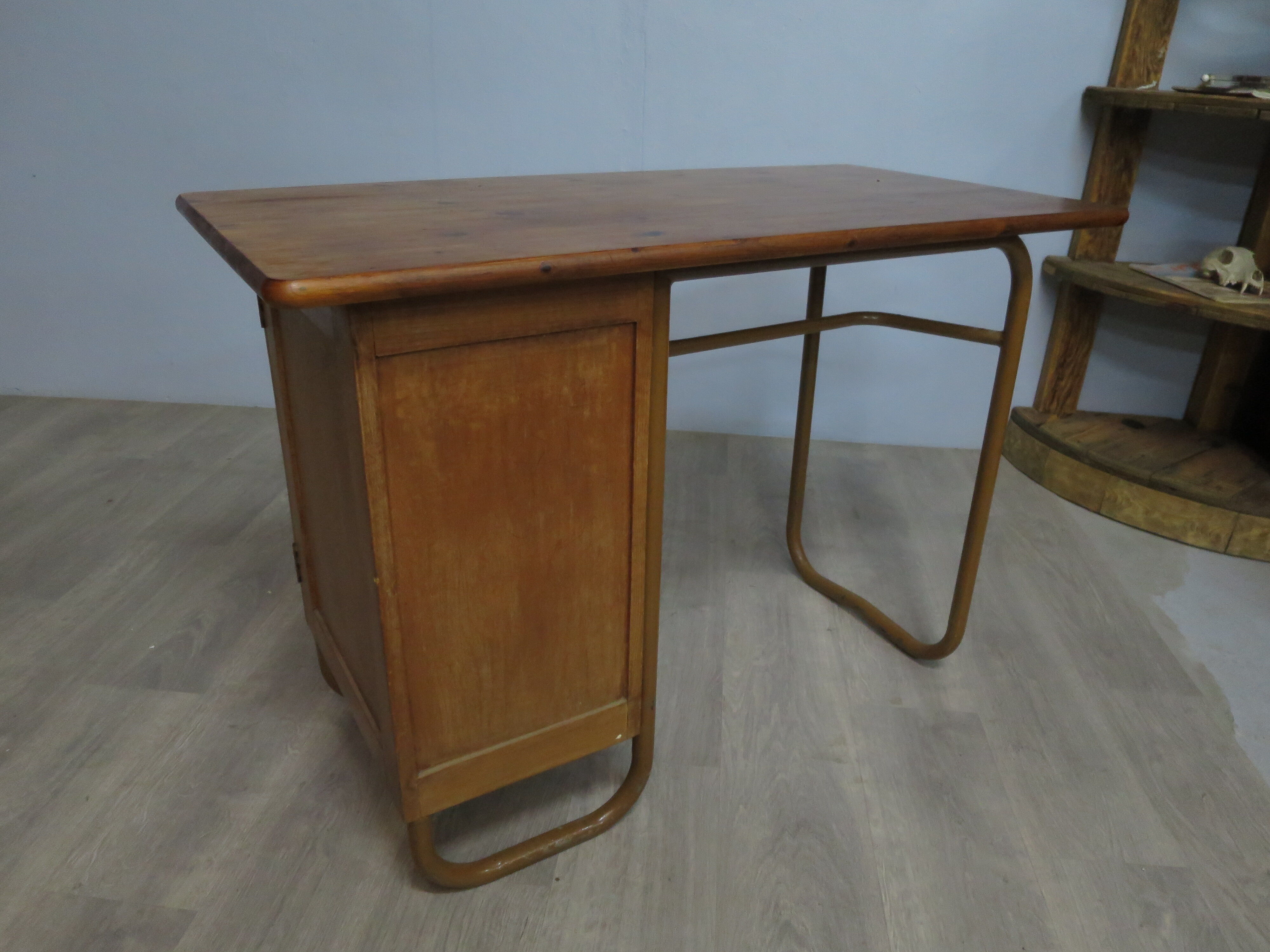 Tubular vintage school desk