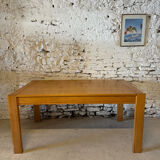 Solid elm dining table - Vintage - 1980