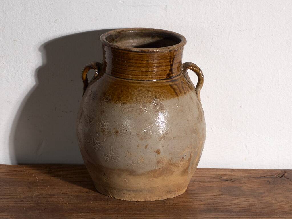 Vase ancien chinois en grès émaillé – Chine, vers 1900