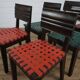Set of 6 French 1940 dining chairs in oak