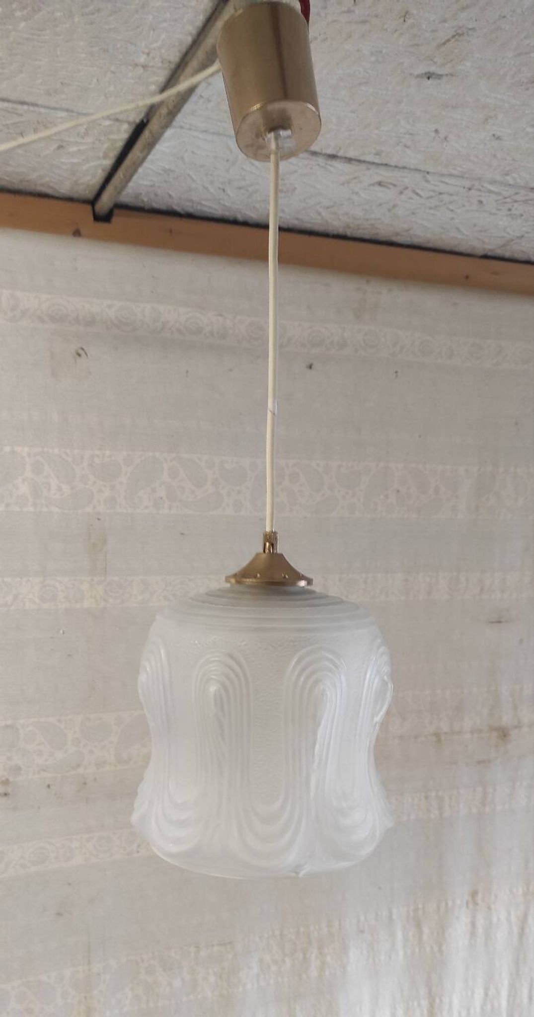 Art Deco portable lamp in glass paste - mid 20th century