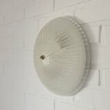 Applique murale vintage en verre soufflé à la main : plafonnier encastré style années 50