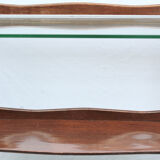 In wood and glass side table