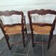 LOUIS XV style oak armchairs
