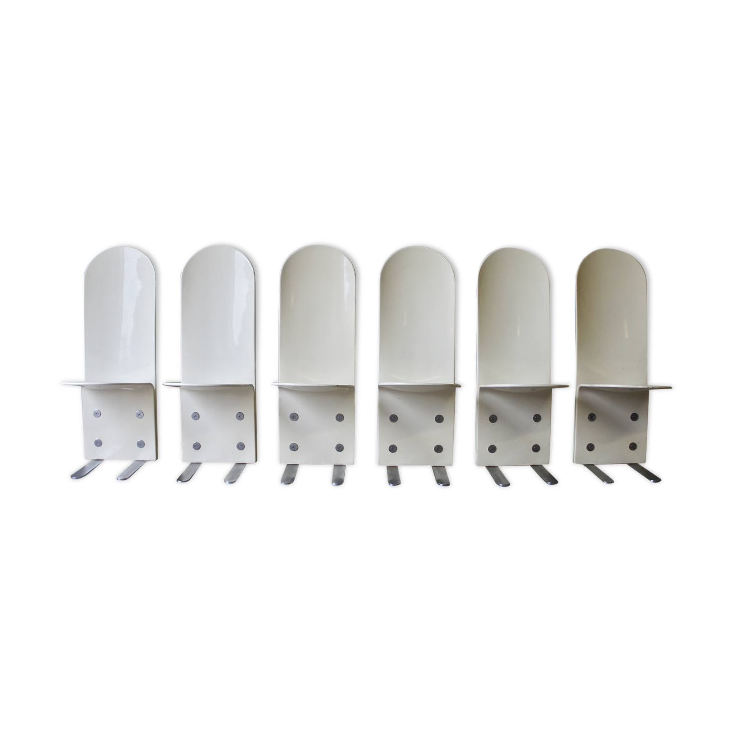 Pelicano 6 chairs set by Luigi Saccardo for Arrmet 1970