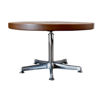 Leather and aluminum design table 1950