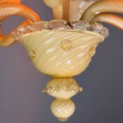 Lustre vénitien en verre de Murano jaune, vers 1950
