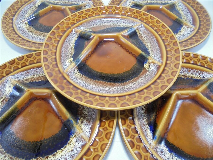 Série de 5 assiettes sarreguemines