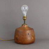 Vintage 50s solid elm wood lamp base