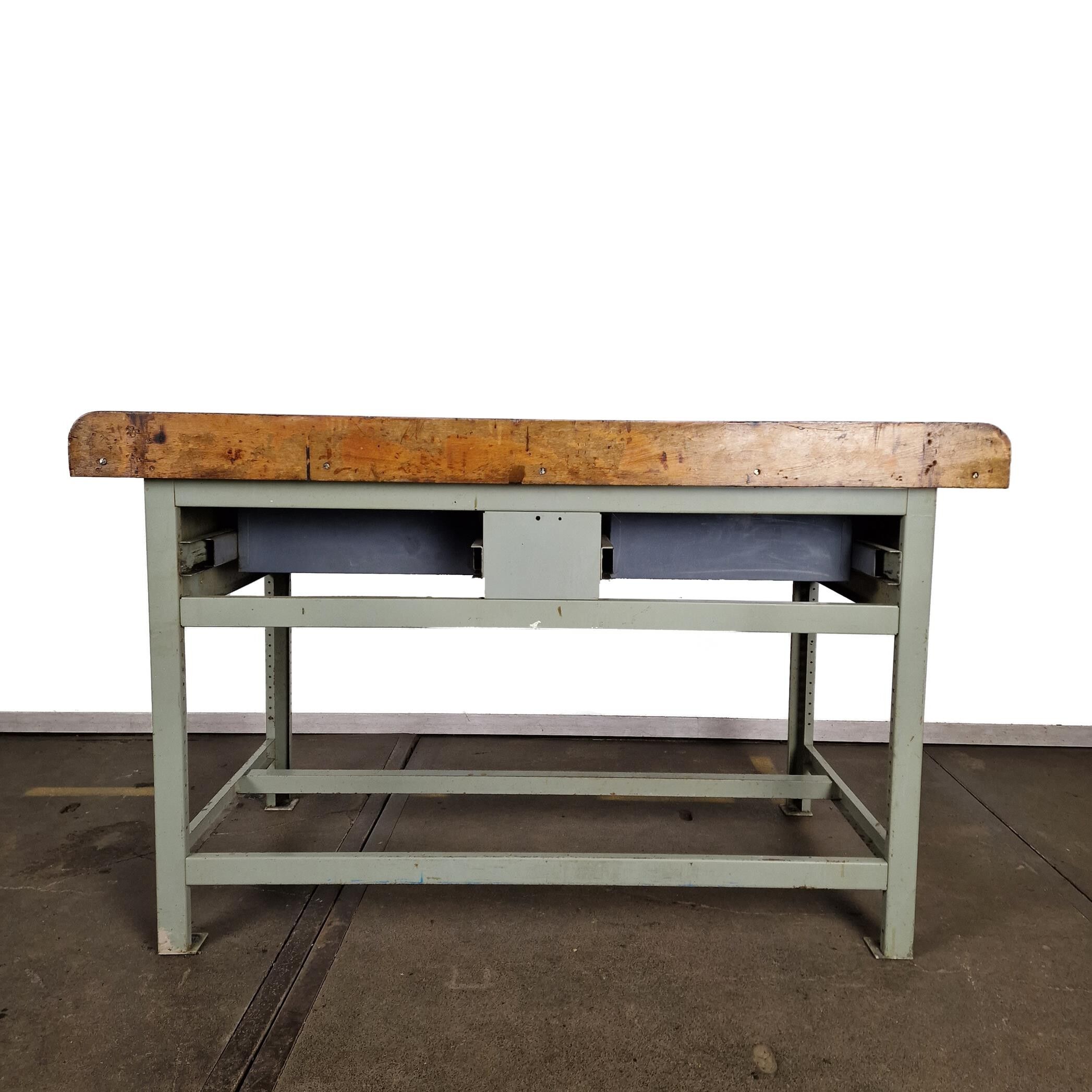 Industrial metal workbench