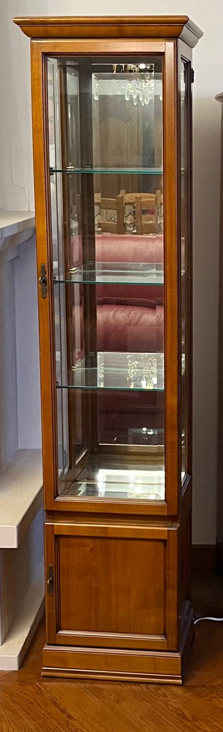 Cherry wood display cabinet