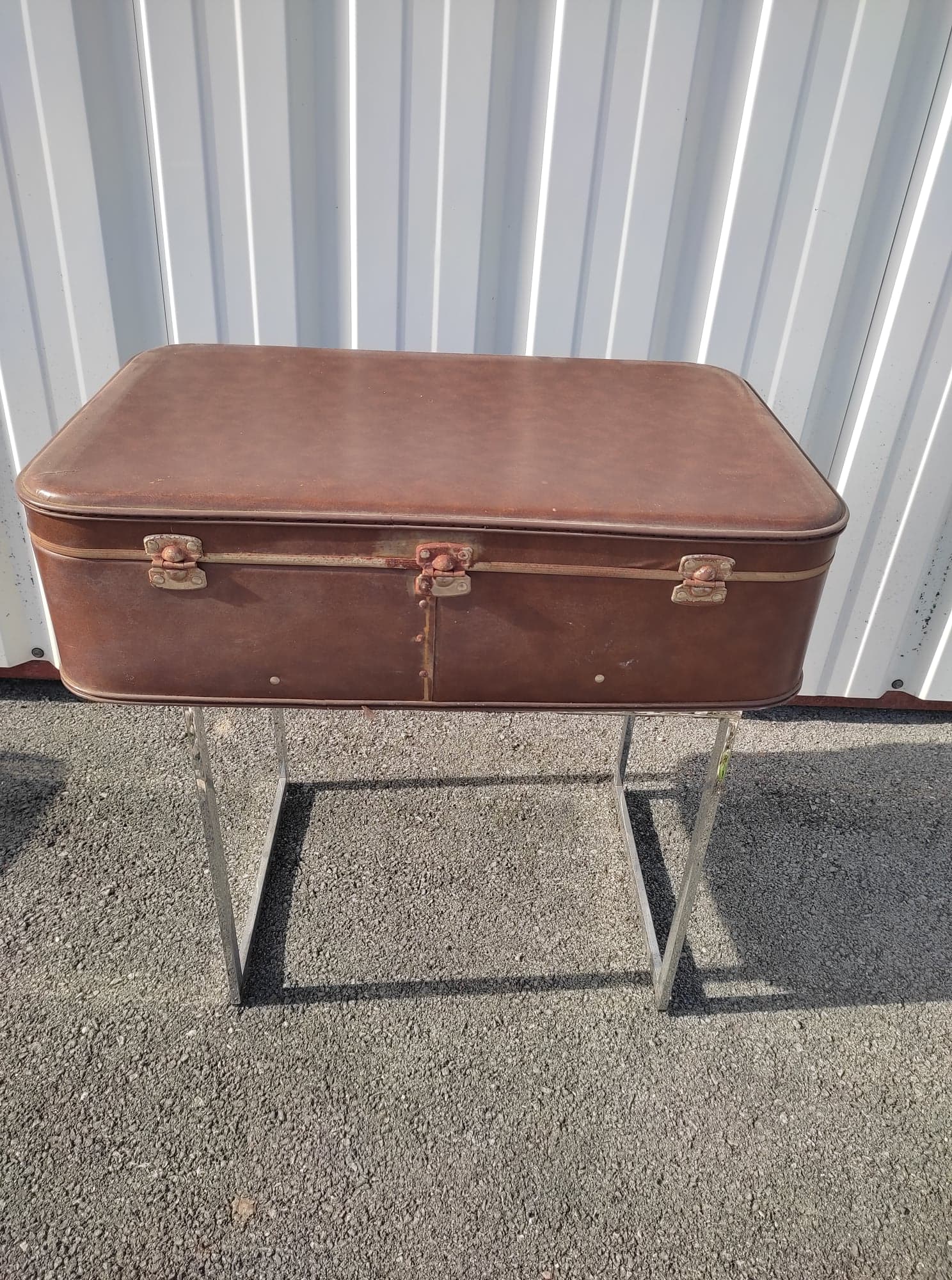 Brown vintage suitcase