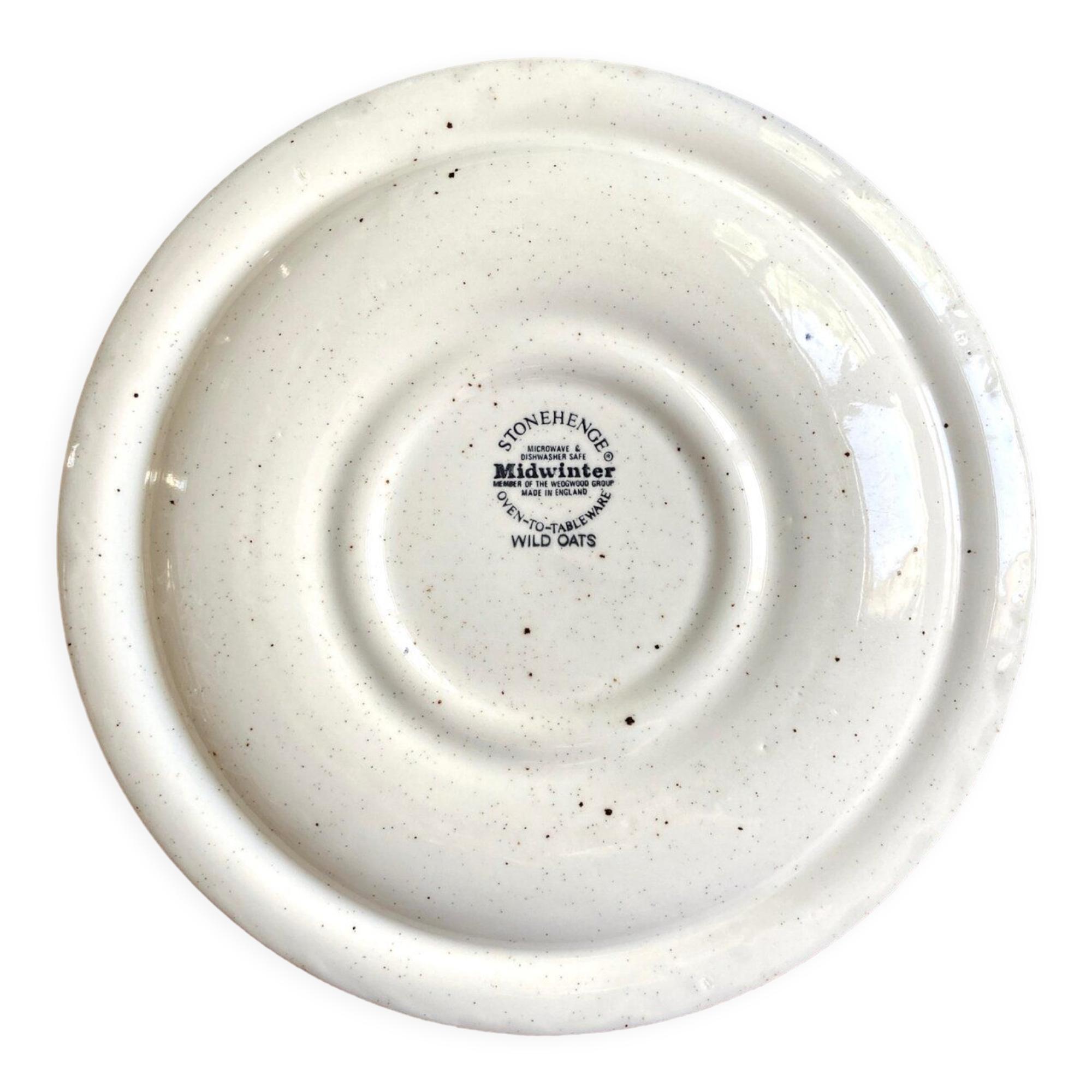 4 flat plates Midwinter in glazed stoneware, service "Wild oats"