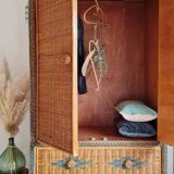Rattan wardrobe