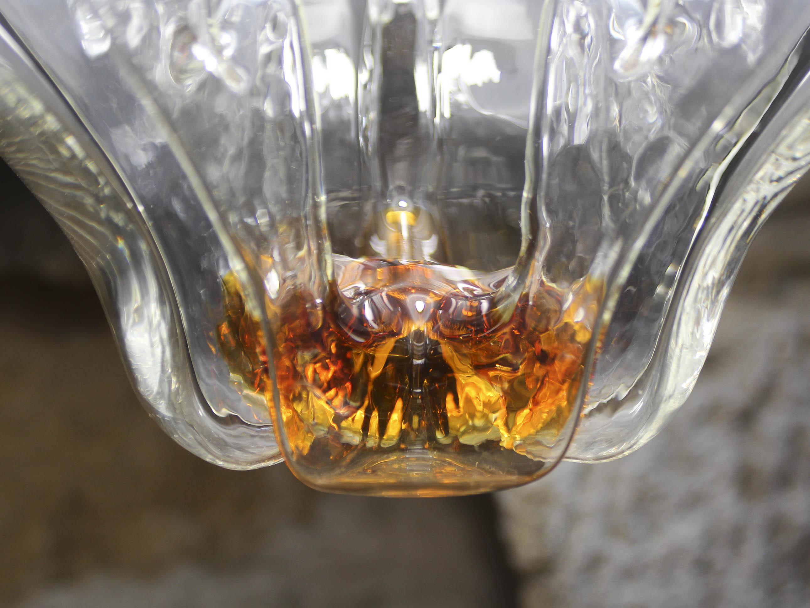 Mazzega glass pendant lamp 70s