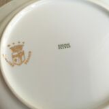 Porcelain service dish by Limoges france nenuphar rose decoration