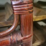 Vintage bamboo and rattan mirror 70, 100x50cm