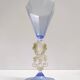 Light Blue Octagonal Murano Glass Goblet "Tipetto", Italy