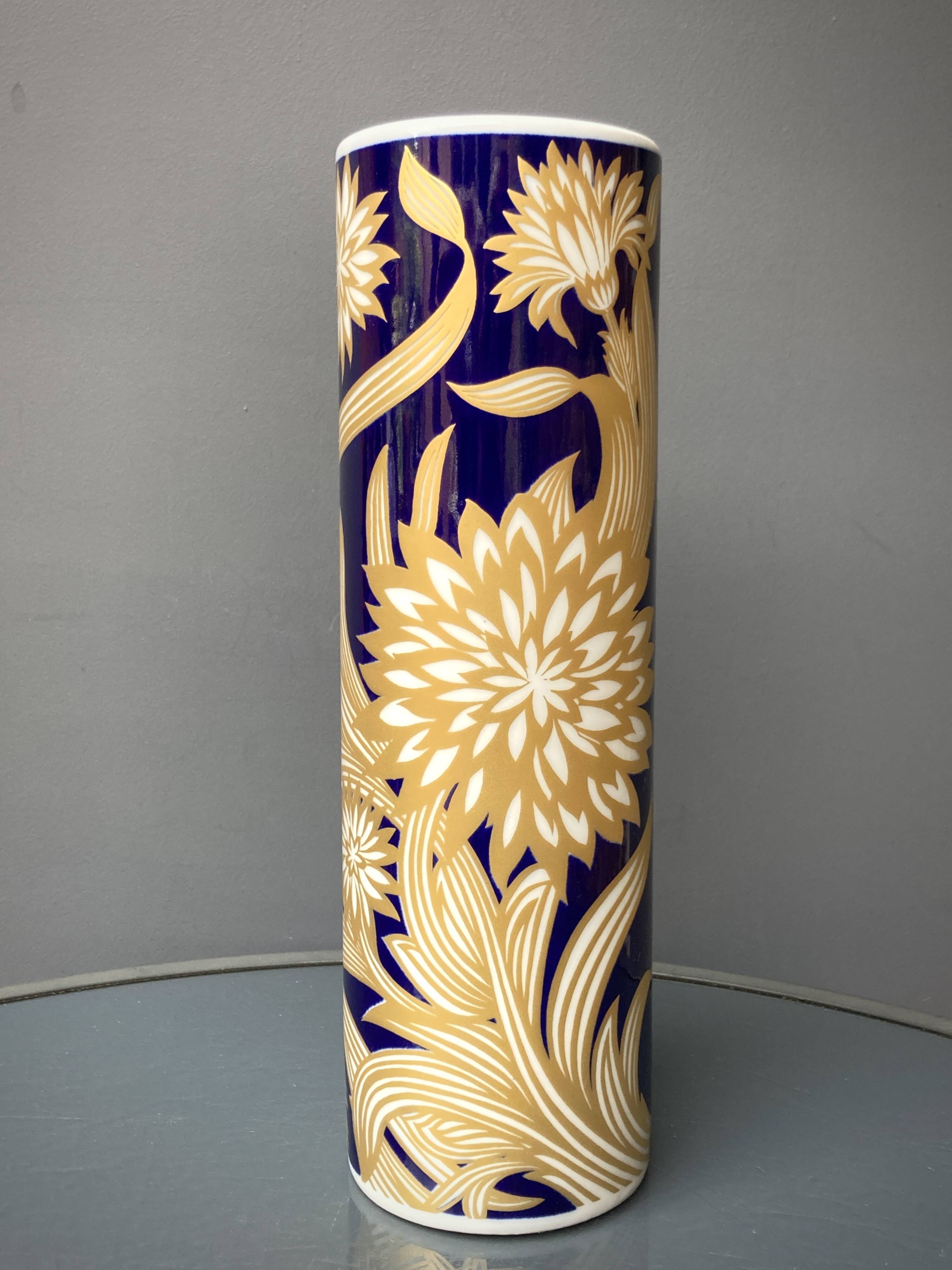 2 Royal Bavarian porcelain vases - KPM - Echt Cobalt