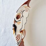 Impressive fish service 12 plates and 1 ceramic tray Author Quimper 1970s.