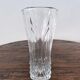 Blown glass vase, polygonal edge, H: 24cm.