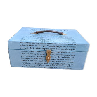 Sky blue wooden chest