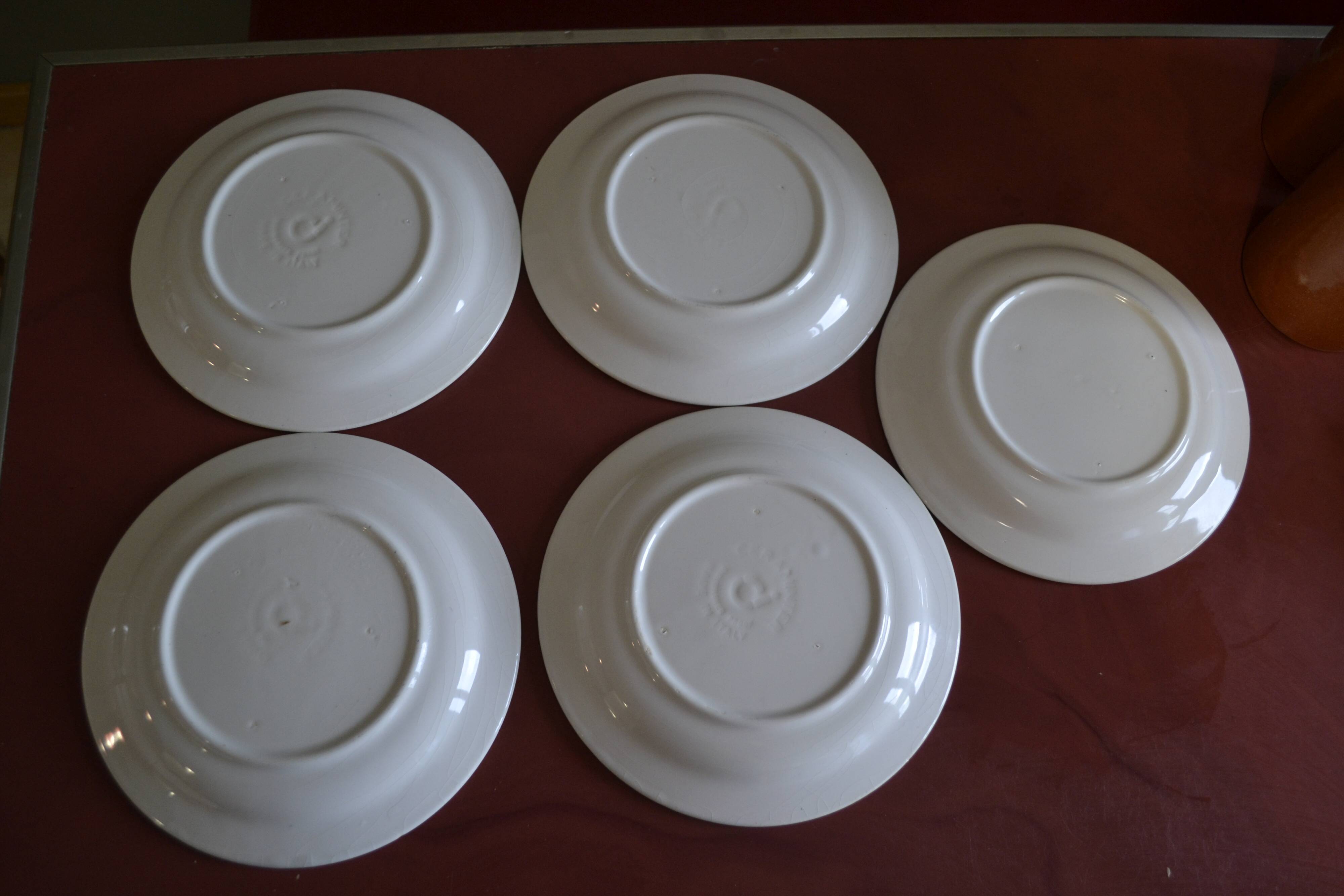 Set of 5 dessert plates Quadrifoglio