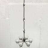 Mid-century metal and glass candle holder suspension from Denmark, 1960s.