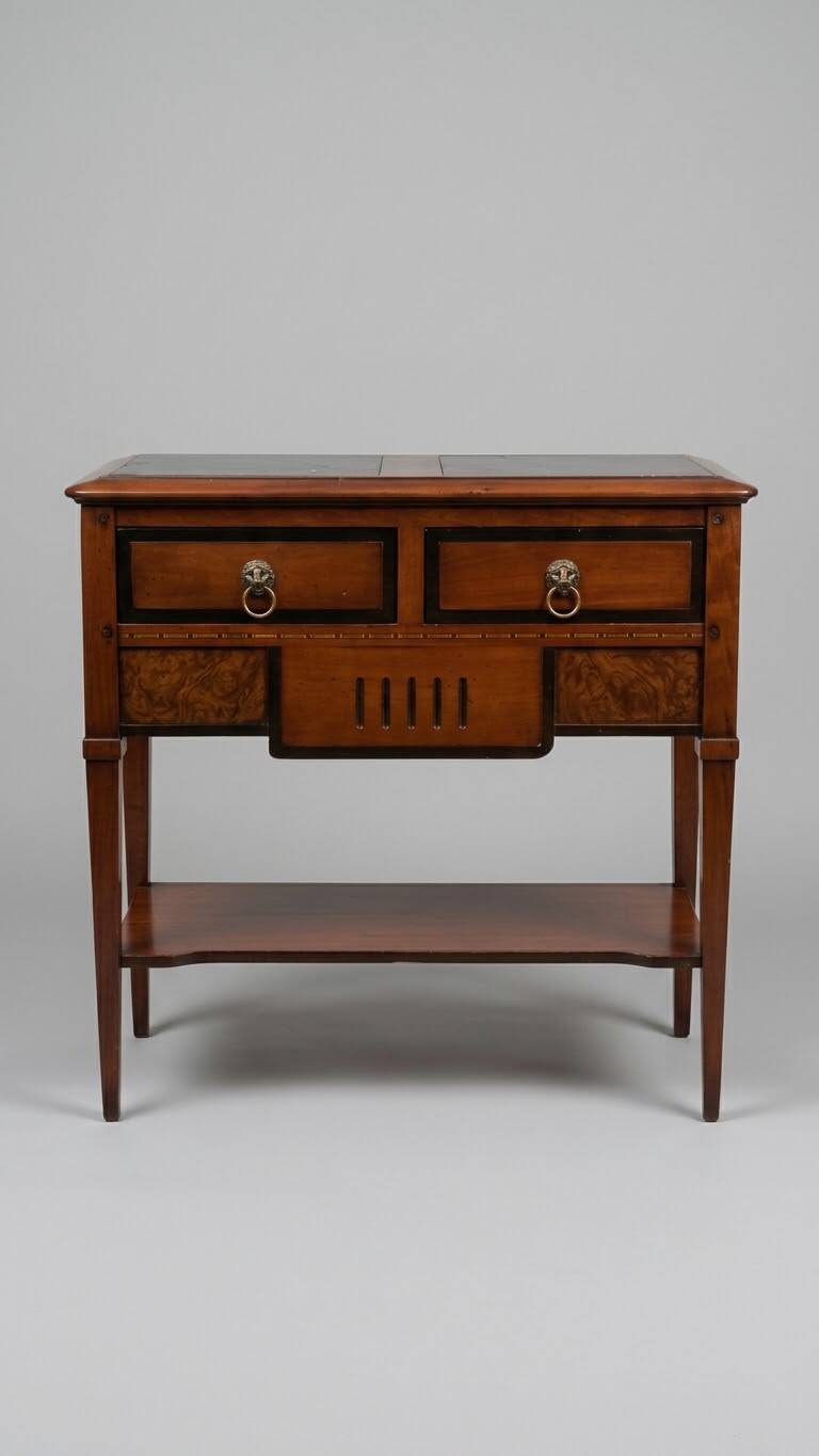 Antique console with marble top – hidden drawers – around 1900