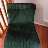 Pair of velvet low chairs circa 1970