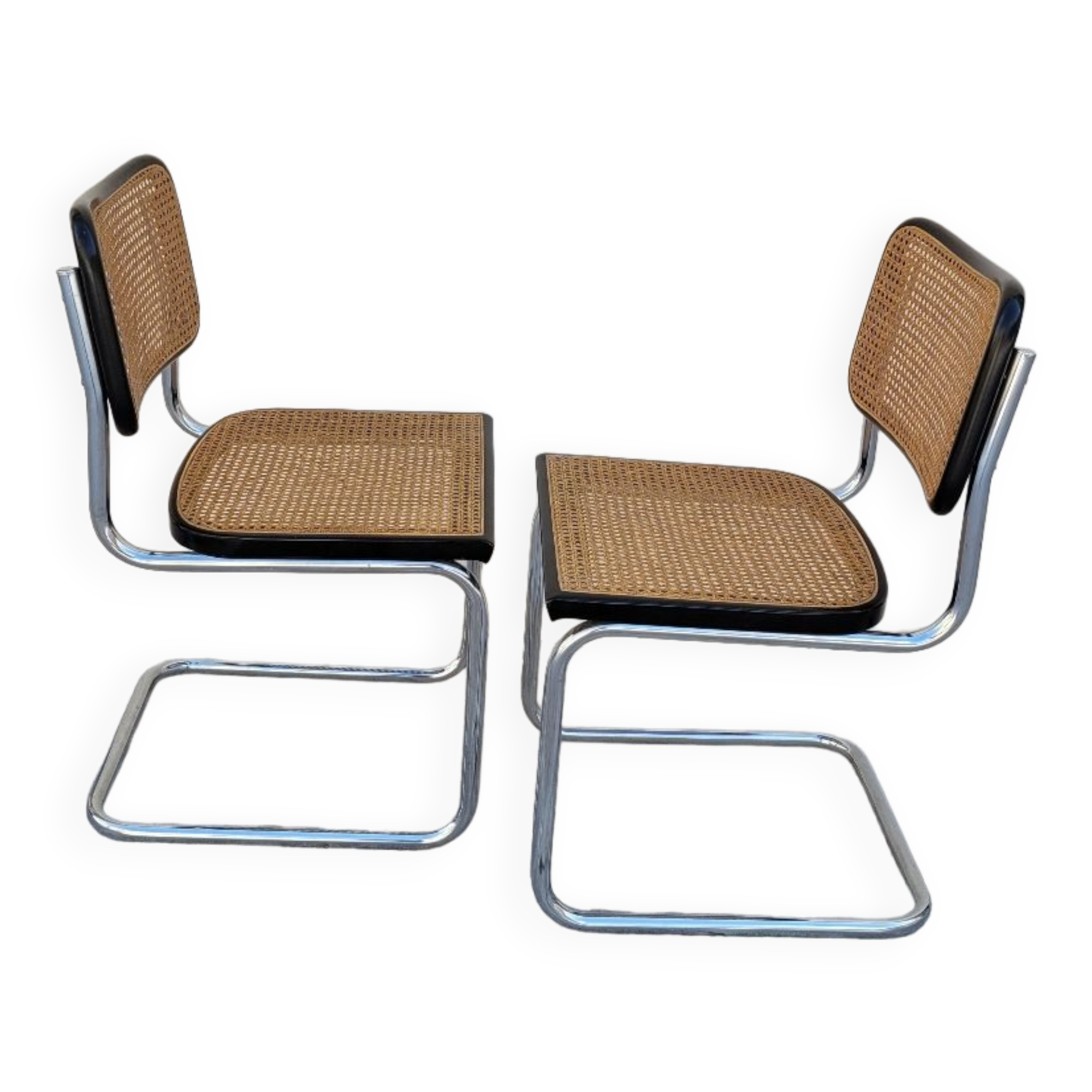 Paire de chaises b32 de Marcel Breuer en cannage