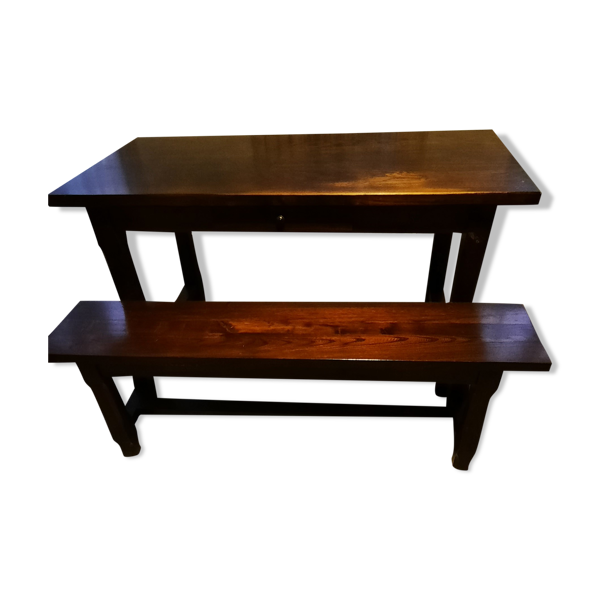 Table de ferme  avec banc