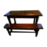 Farm table with bench