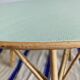 Table basse vintage en rotin relookée
