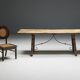 Rustic Folk Art Trestle Table, Spain, 19th Century