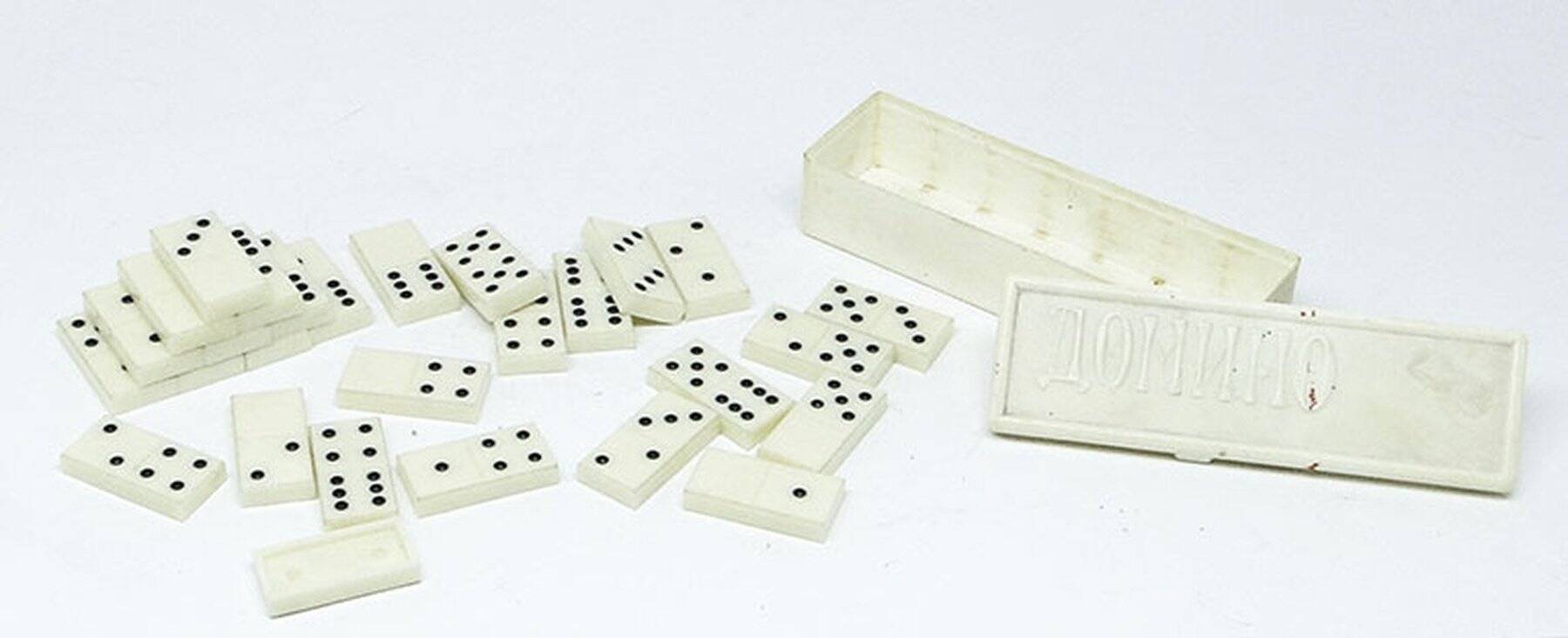 Postmodern domino game, USSR, 1970s, set of 28