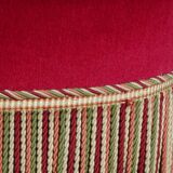 2 antique toad armchairs in red velvet