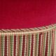 2 antique toad armchairs in red velvet