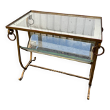 Gold magazine rack / side table, 50s