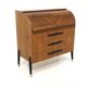 Secrétaire scandinave en teck, Bröderna Gustafssons, Suède, 1950