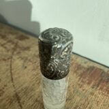 Salt bottle, cut glass, silver metal, Napoleon III, 19th century, object of curiosity, decor