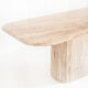 Vintage dining table. Travertine marble. Italy, 90s.