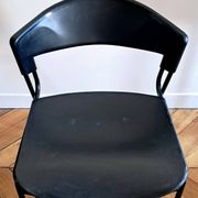 Black Assisa chair by Paolo FAVARETTO for Press Italy. 1980s