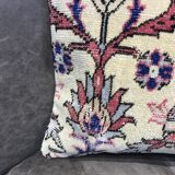 Handmade faded lumbar carpet pillow 40x60cm