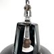 Hanging lamp sheet enamelled black color 1950