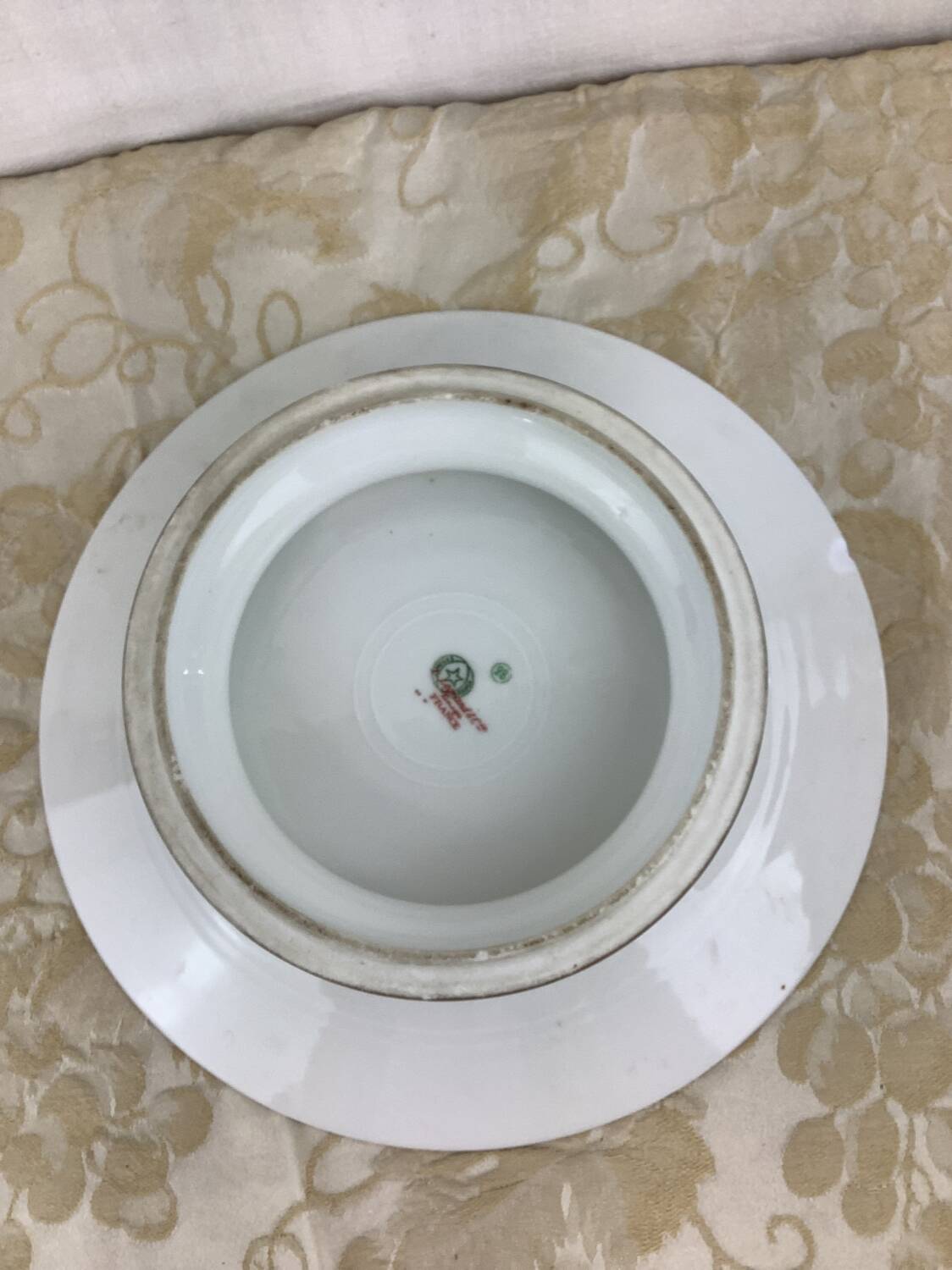 Antique Limoges porcelain fruit bowl from France